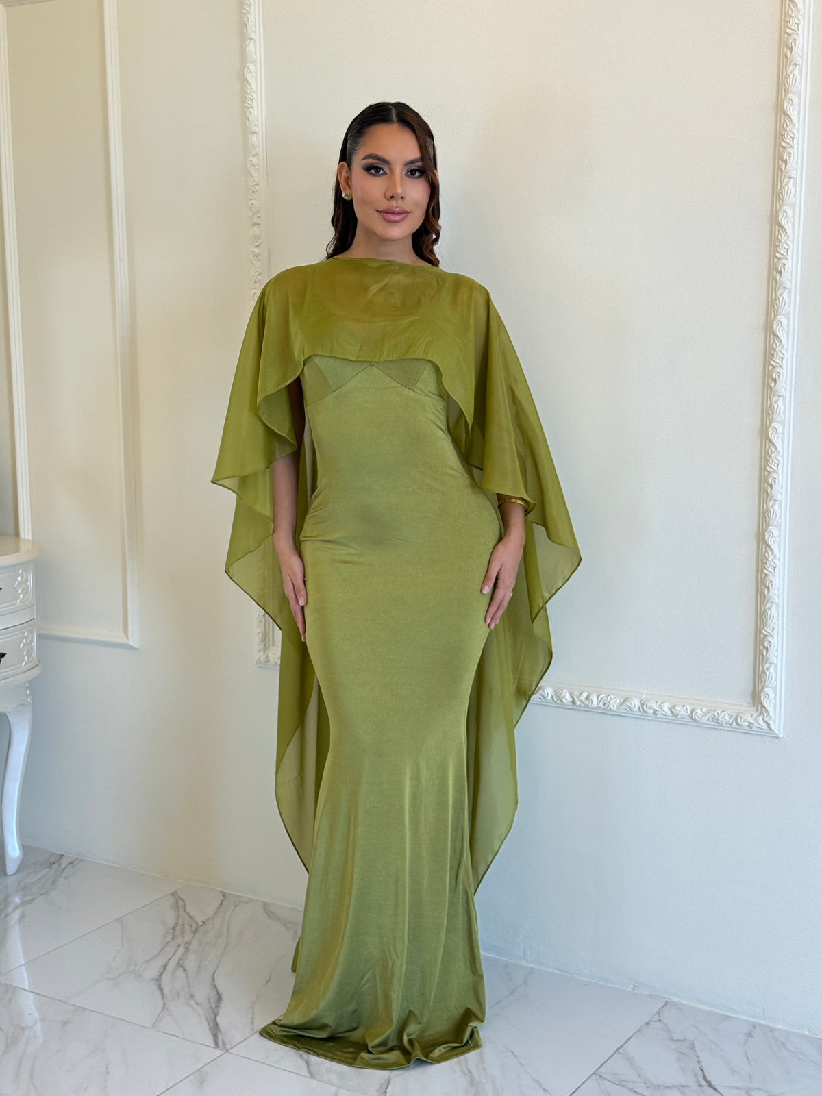 Vestido Draped Olive