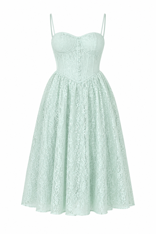 Vestido Midi Celeste