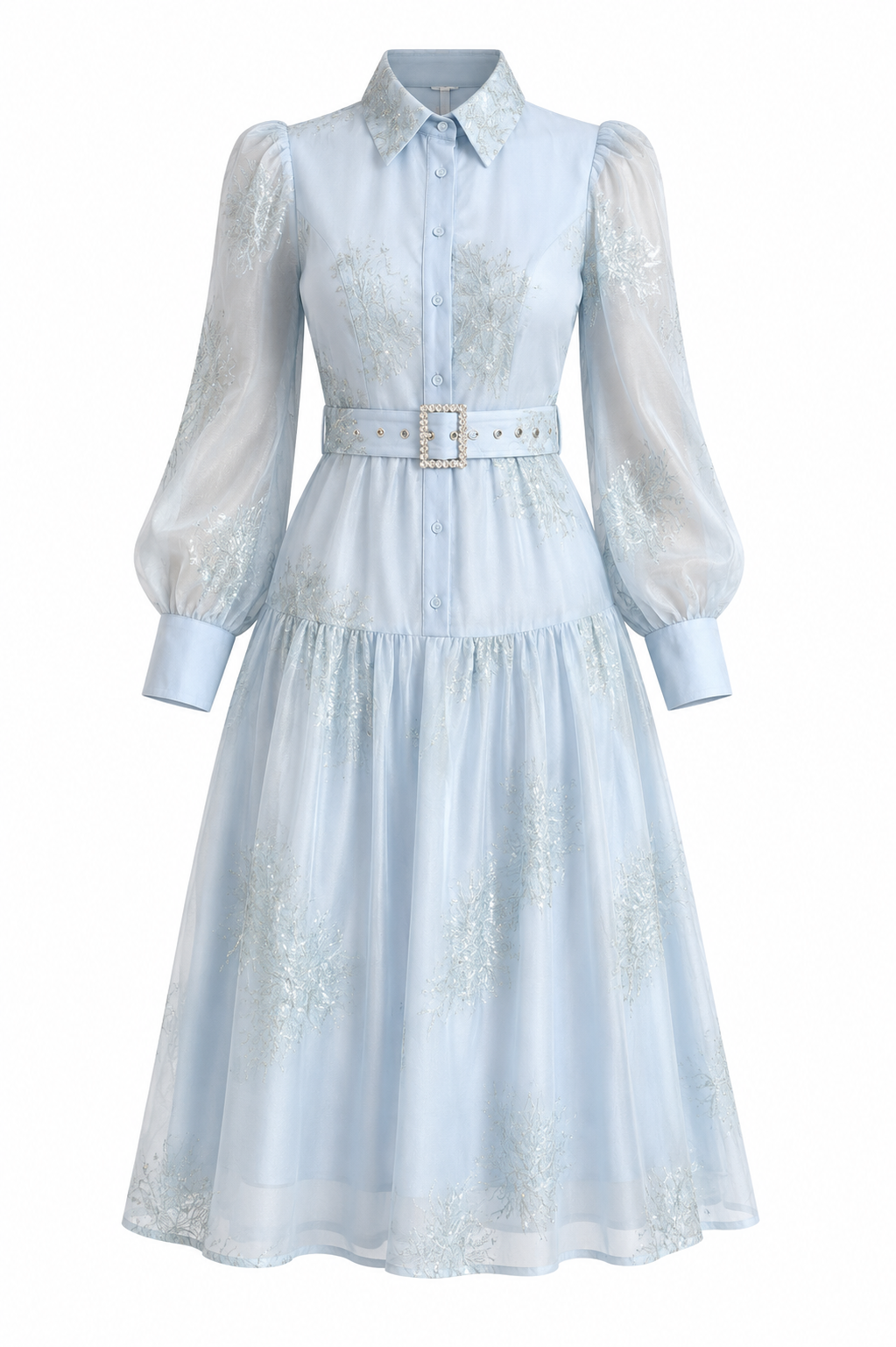 Vestido Celeste Snowflake