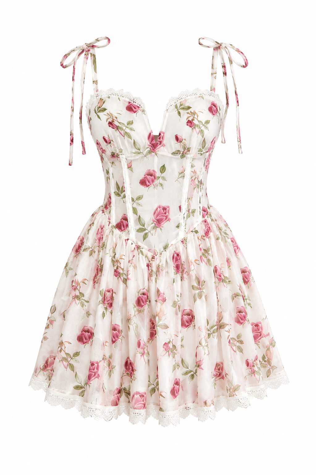 Vestido Corto Rosé Garden