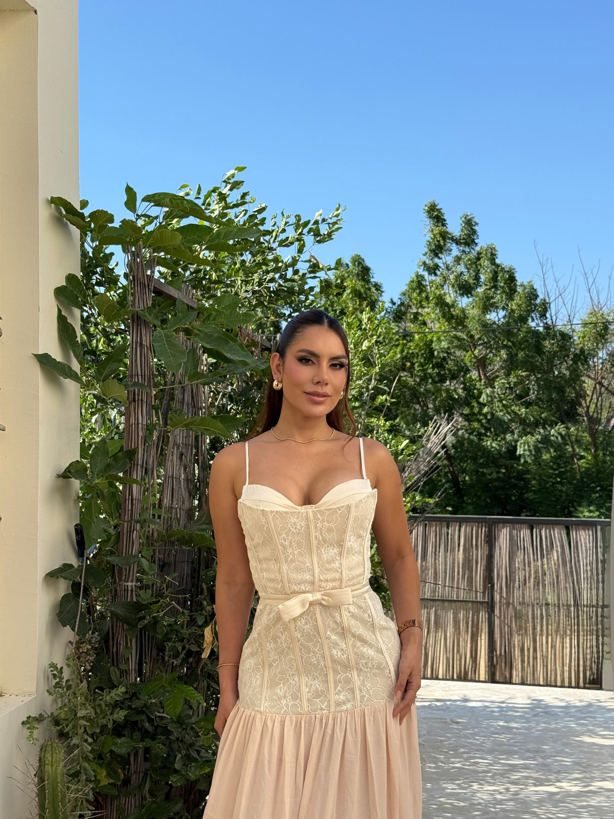 Vestido Rosé Corset Luxe