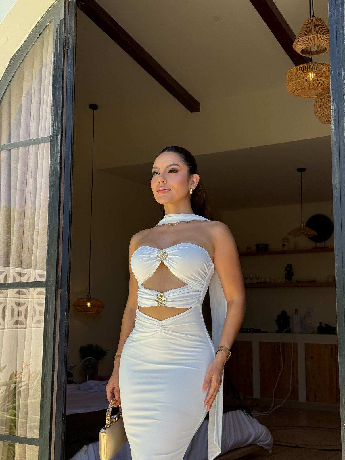 Vestido Rosa Encanto Imperial