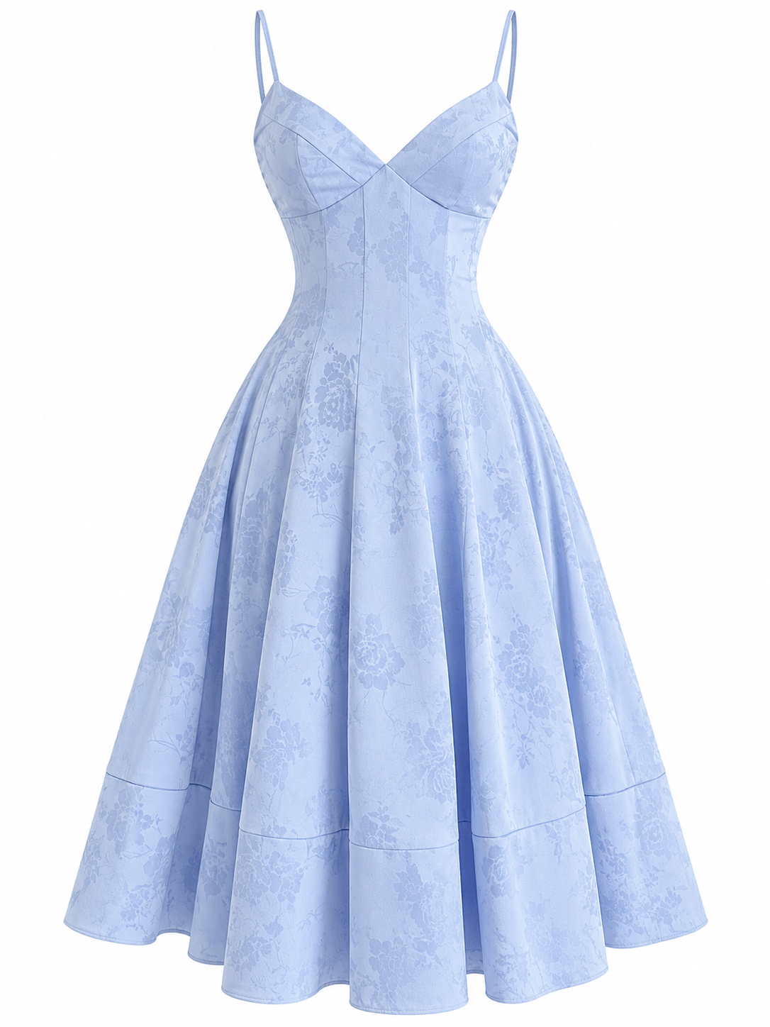 Vestido Jacquard Rose Sky