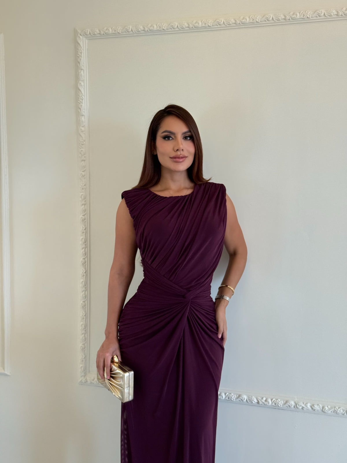 Vestido Elegance Berenjena