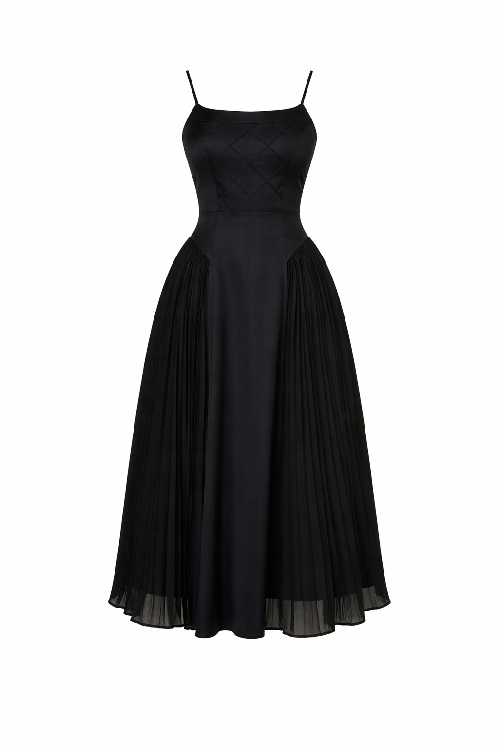 Vestido Midi Elegance Plissé Luxe