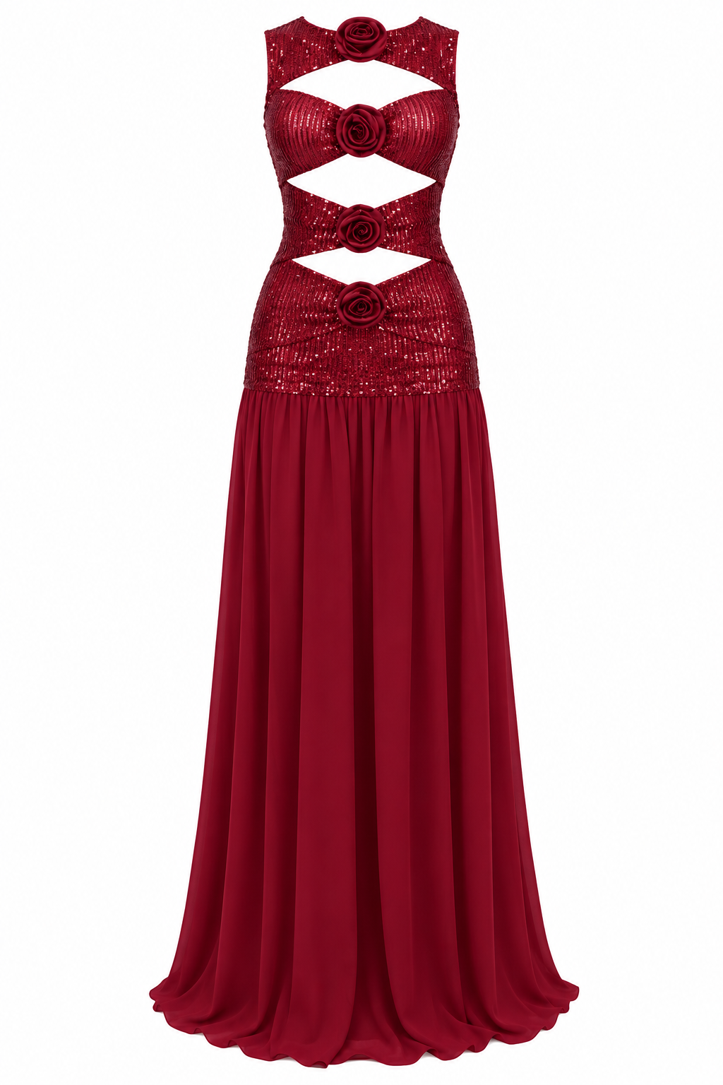 Vestido Gala Burgundy Luxe
