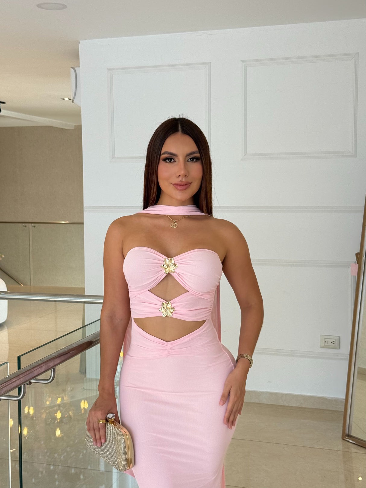 Vestido Rosa Encanto Imperial