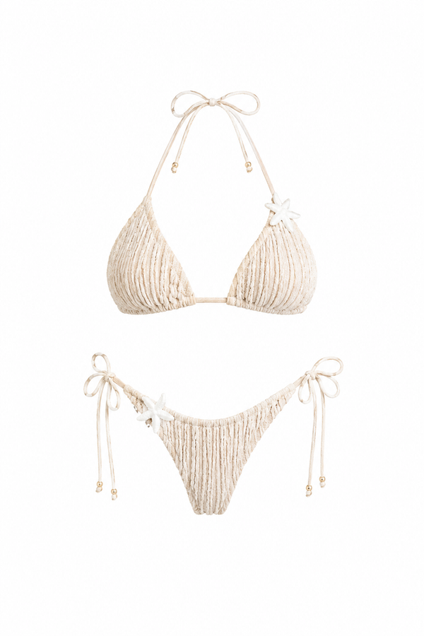 Bikini Texturizado con Estrellas de Mar Luxe
