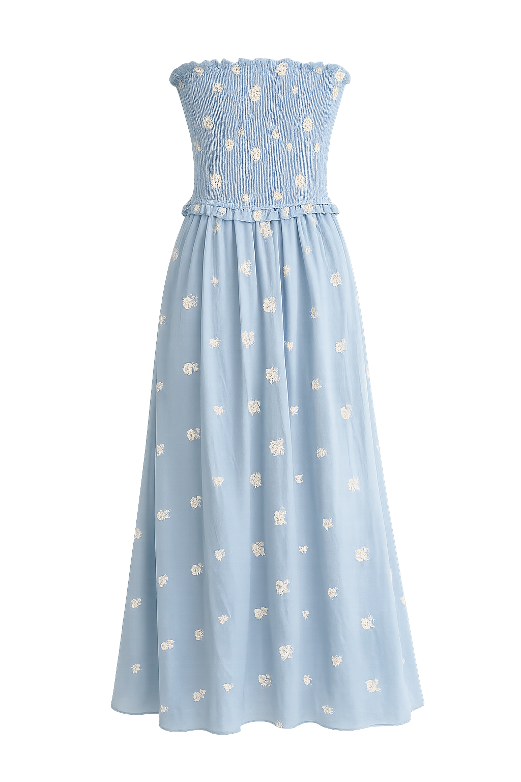 Vestido Blue Blossom Charm