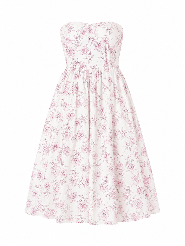 Vestido Jardín de Rosas Midi