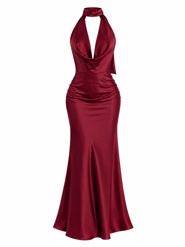 Vestido Burgundy Elegance