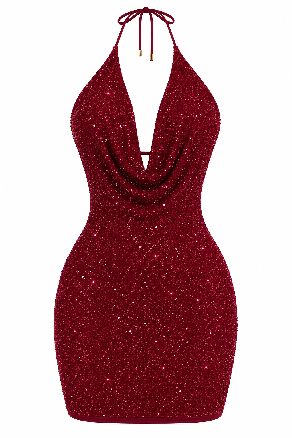 Vestido Glam Bordó