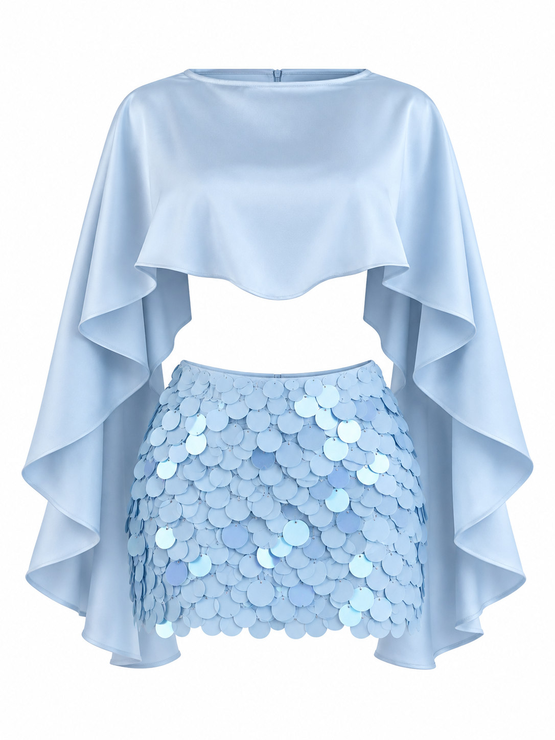 Set Capa Satín Baby Blue