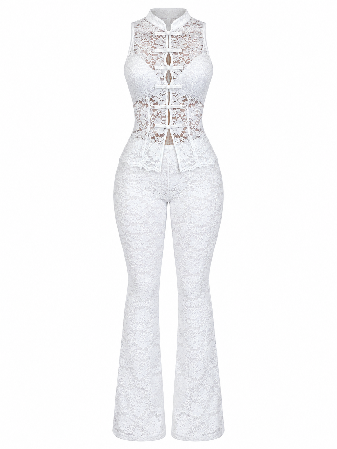 Set Frog Button Lace