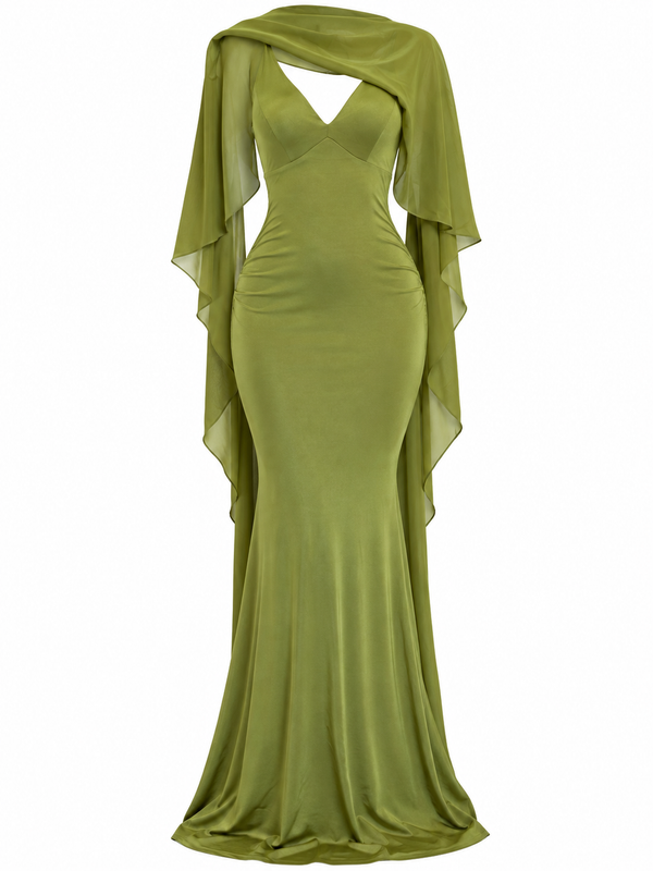 Vestido Draped Olive