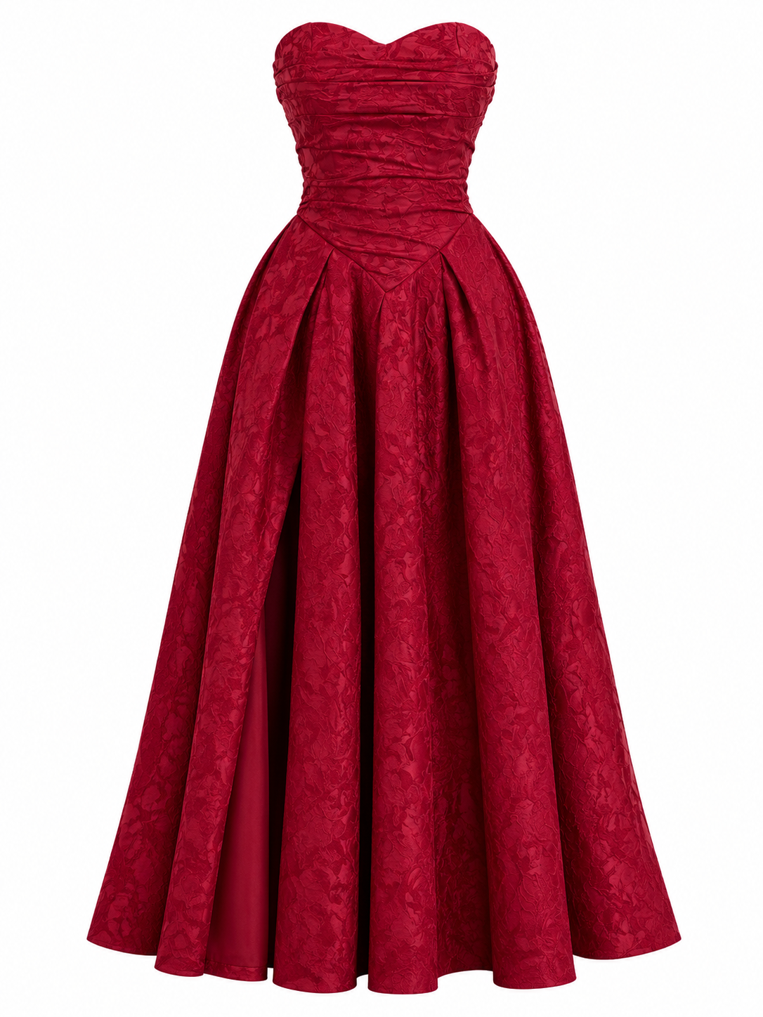 Vestido Sweetheart Jacquard