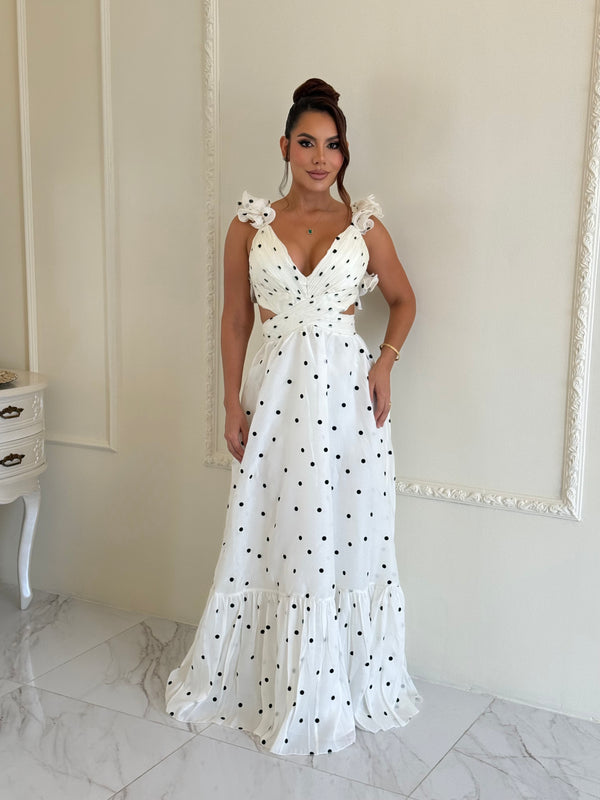 Vestido Polka Dots Cross