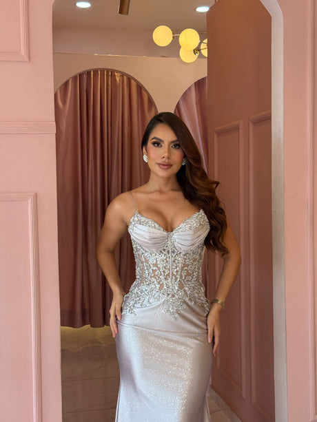 Vestido Plata Celestial Luxe