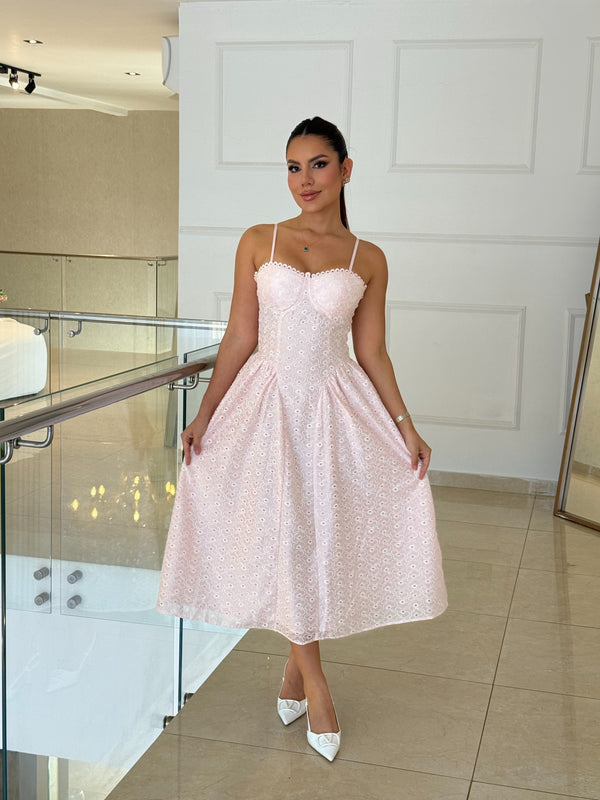 Vestido Rosé Romance Luxe