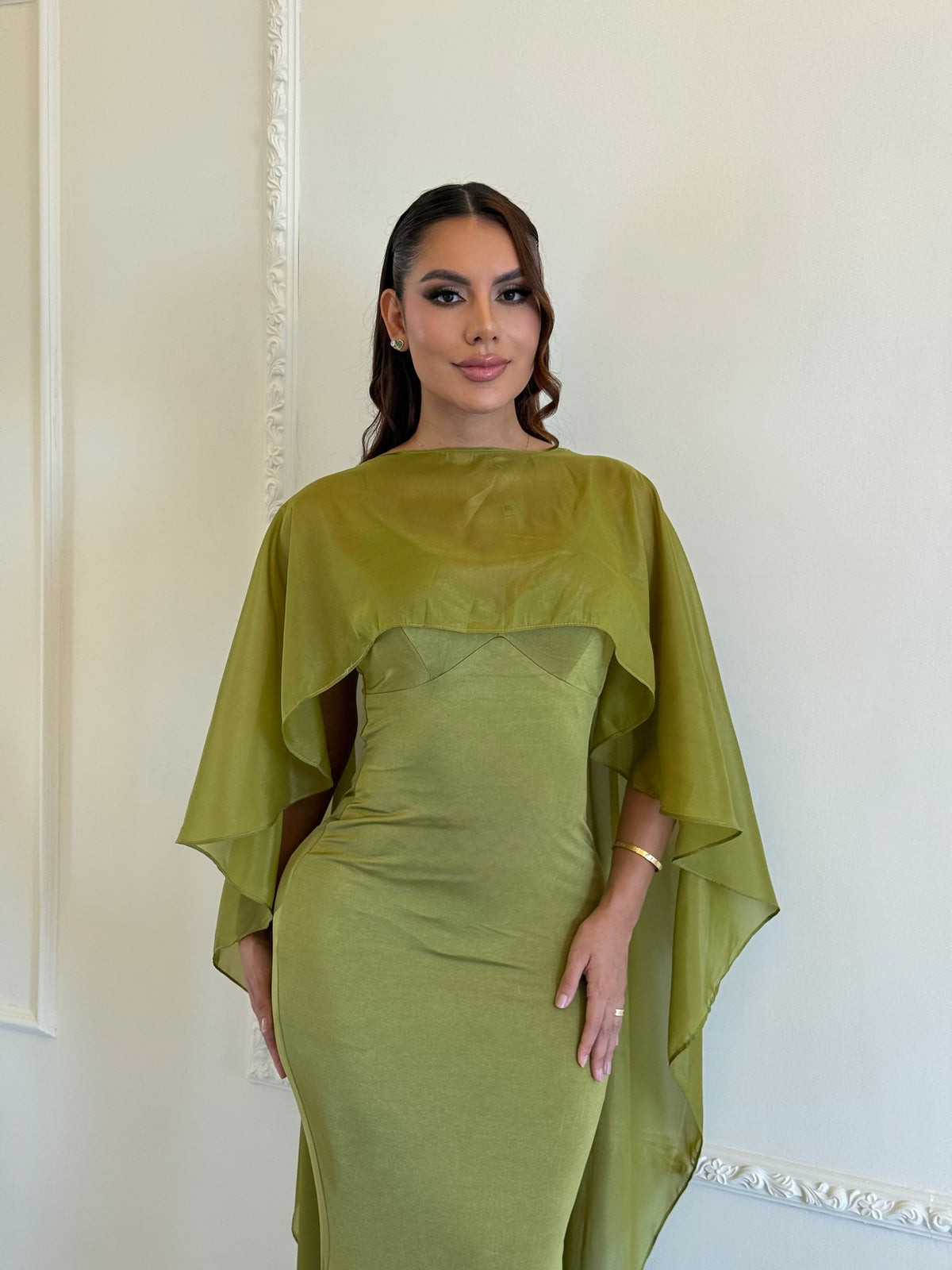 Vestido Draped Olive
