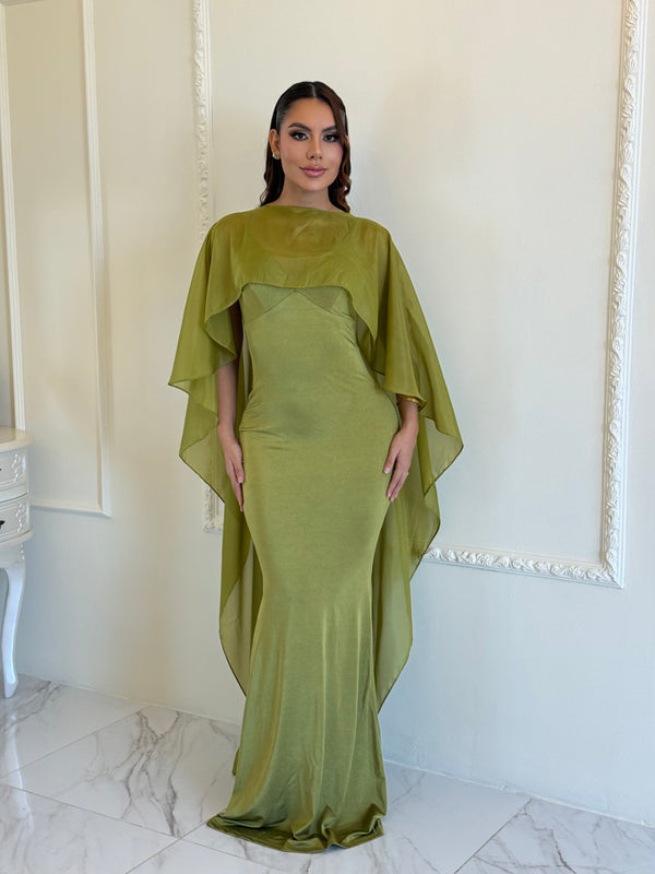 Vestido Draped Olive