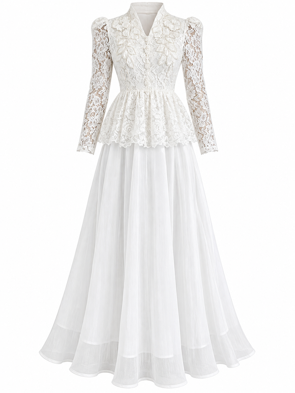 Vestido Bridal Lace Ivory