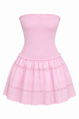 Vestido Corto Blush Romance