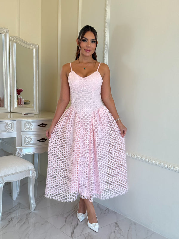 Vestido Rosé Garden Luxe