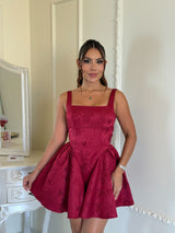 Vestido Burgundy Romance Luxe