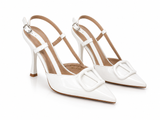 Tacones Pearl White Elegance
