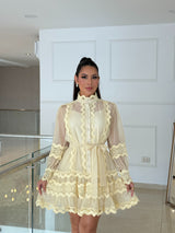 Vestido Bella Vainilla Lace