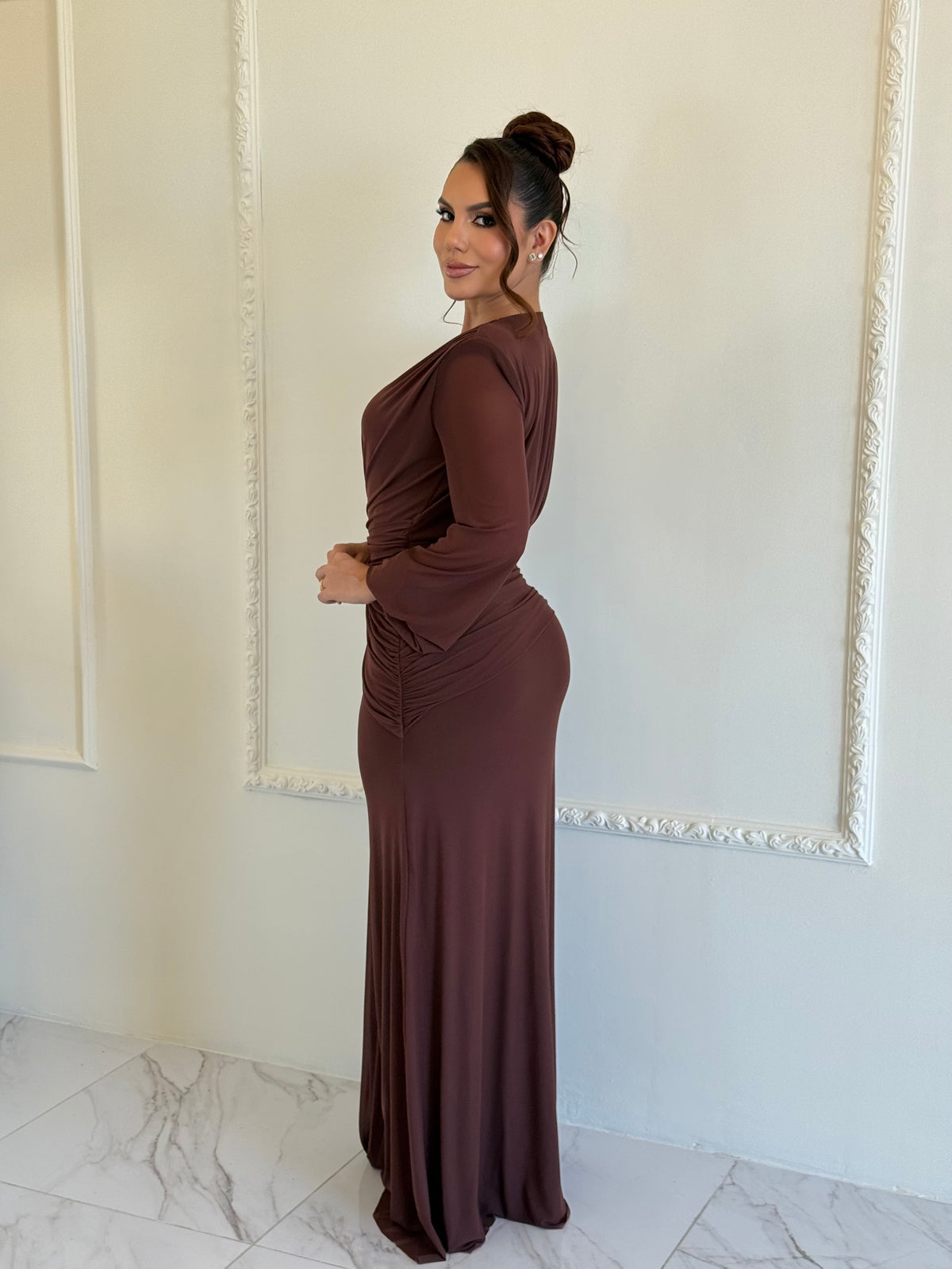 Vestido Draped Chocolate