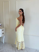 Vestido Ruffle Lace Yellow
