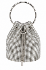 Bolso Bucket de Cristales con Asa Circular