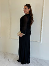 Vestido Noir Drapé Luxe