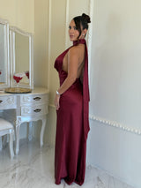 Vestido Burgundy Elegance