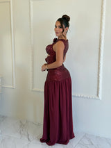 Vestido Gala Burgundy Luxe