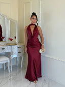 Vestido Burgundy Elegance