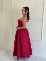 Vestido Sweetheart Jacquard