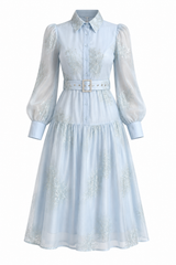 Vestido Celeste Snowflake