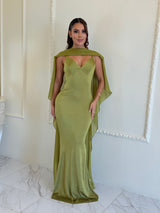 Vestido Draped Olive