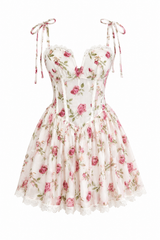 Vestido Corto Rosé Garden