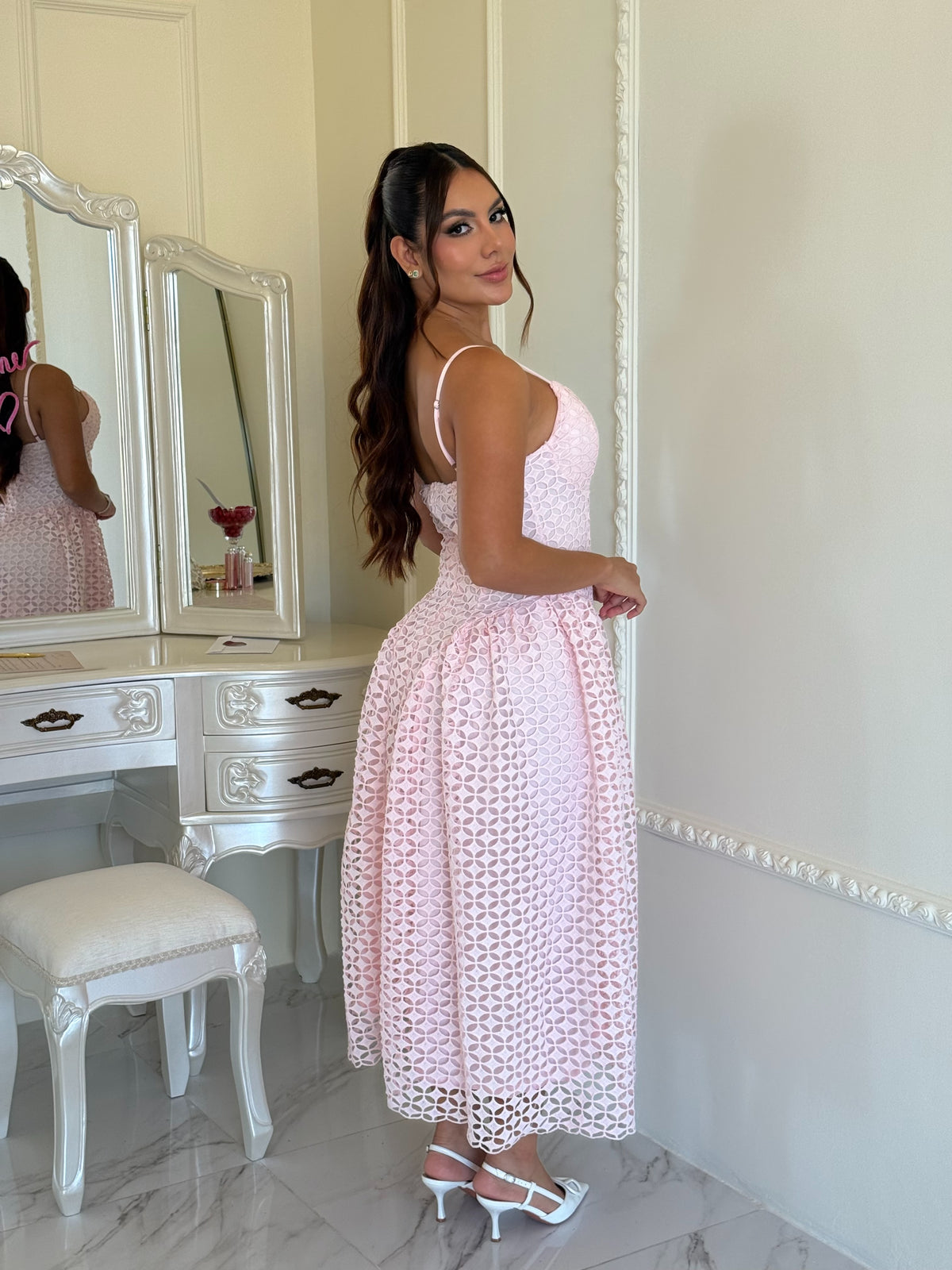 Vestido Rosé Garden Luxe