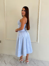 Vestido Jacquard Rose Sky