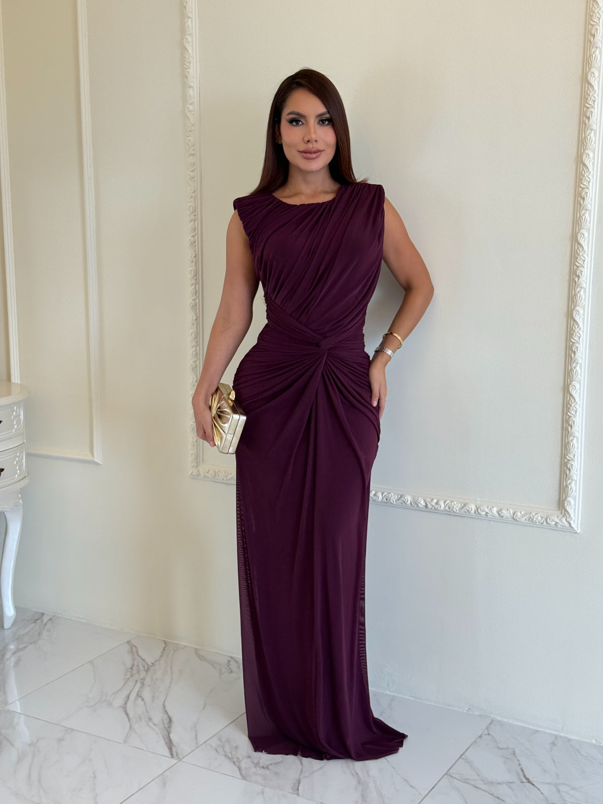 Vestido Elegance Berenjena