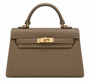 Bolso Camel Estructurado con Cierre Dorado