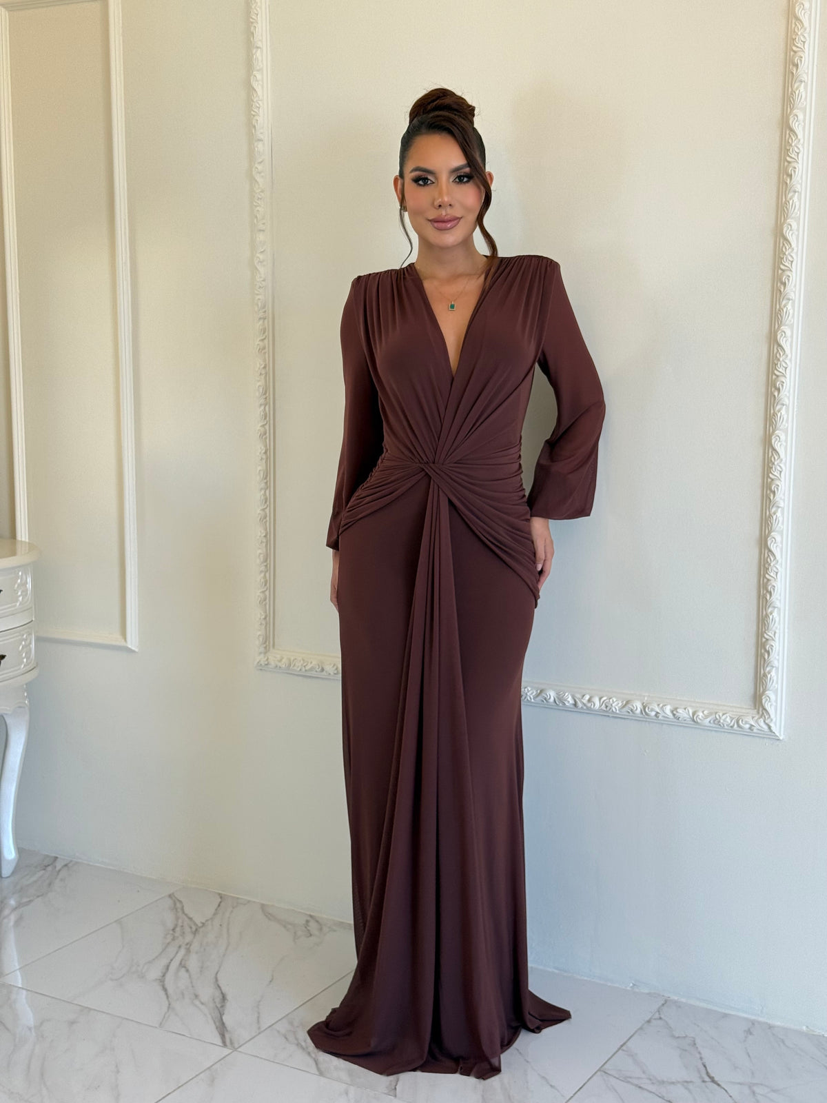 Vestido Draped Chocolate
