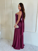 Vestido Largo Plisado de Talle Bajo Eternal Sky Grace