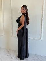 Vestido Largo Sirena Halter Satinado