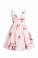 Vestido Mini Floral Rosé